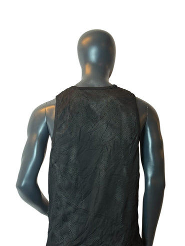 Débardeur / Maillot Vintage Noir en Mesh Taille L