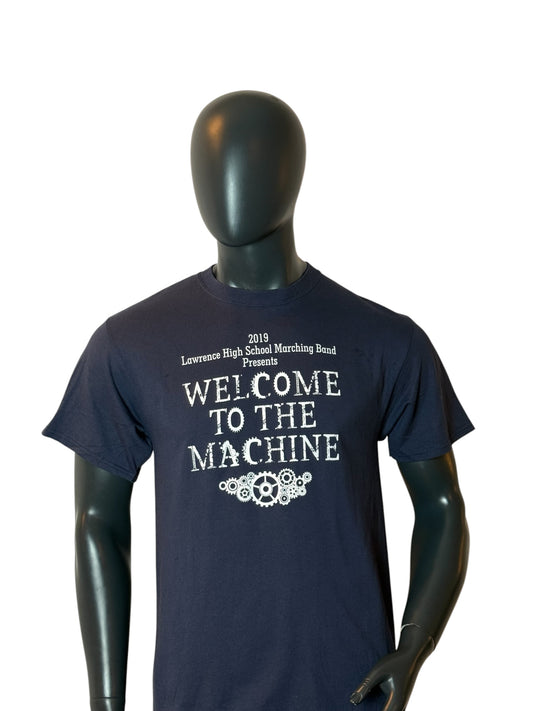 Welcome To The Machine Band T-Shirt Vintage Style Navy