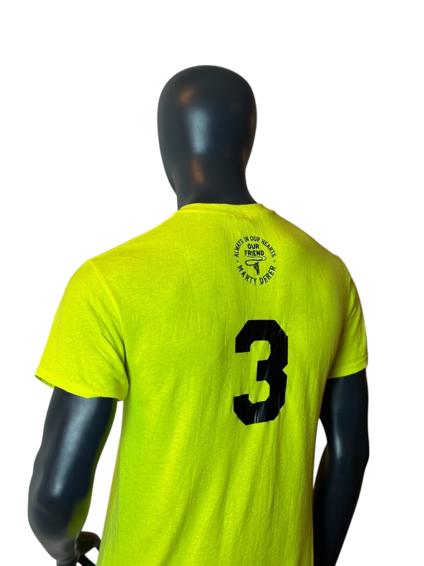Basketball Vintage Graphic T Shirt Neon Green “Skip Given League” Size M