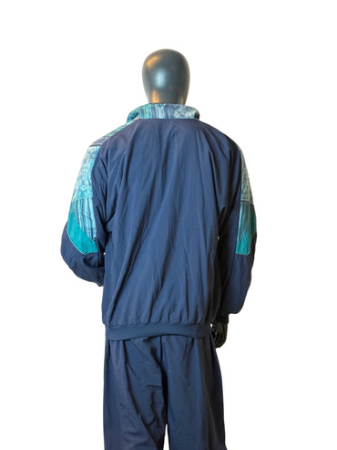 Survêtement vintage Deutsche Bank années 90, multicolore, taille XXL (convient aux tailles M/L)