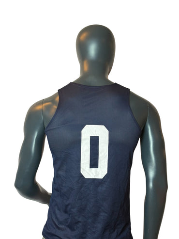Maillot de basketball Alexandrie en maille bleu marine vintage numéro 0 taille S