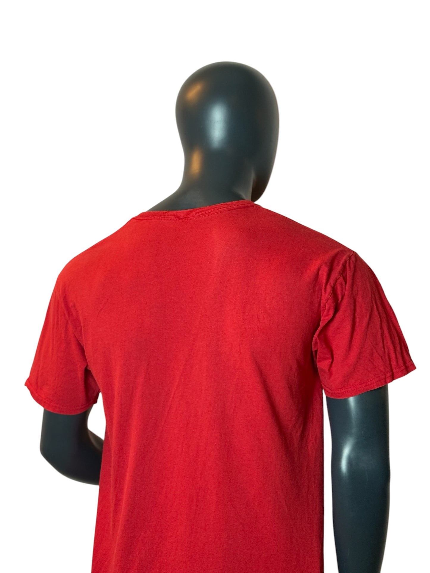 Wisconsin Badgers T Shirt Red Big Logo College Vintage Retro Style Size L