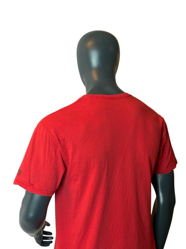 T-shirt Wisconsin Badgers rouge grand logo style vintage universitaire taille L