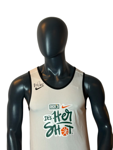 Maillot de basket-ball Nike réversible vintage Noir Blanc Its Her Shot Taille S
