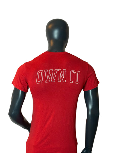 T-shirt de football Fort Osage, rouge, style universitaire vintage, taille S