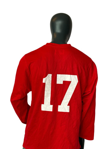 Maillot de hockey vintage Belle Tire Detroit Rouge CCM Taille M