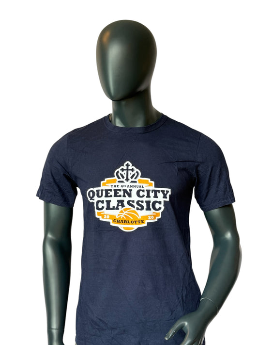 Vintage Queen City Classic T-Shirt Navy Basketball Event Charlotte Retro