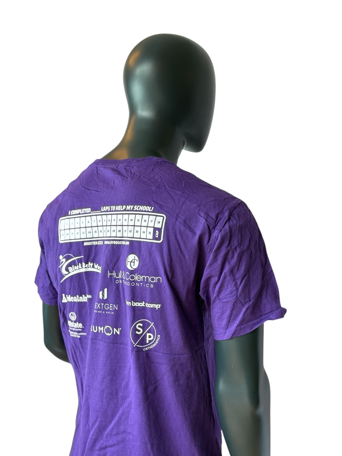 Vintage Wesley Chapel Eagles T-Shirt Purple Fun Run 2022 School Event Retro Streetwear Size L
