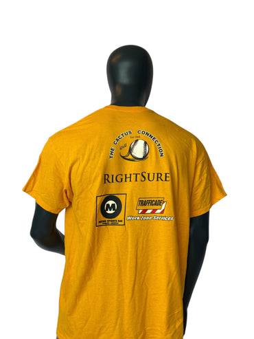 T-shirt Vintage Cactus Connection Jaune Emporia State Baseball 2018 Streetwear Rétro Taille XL