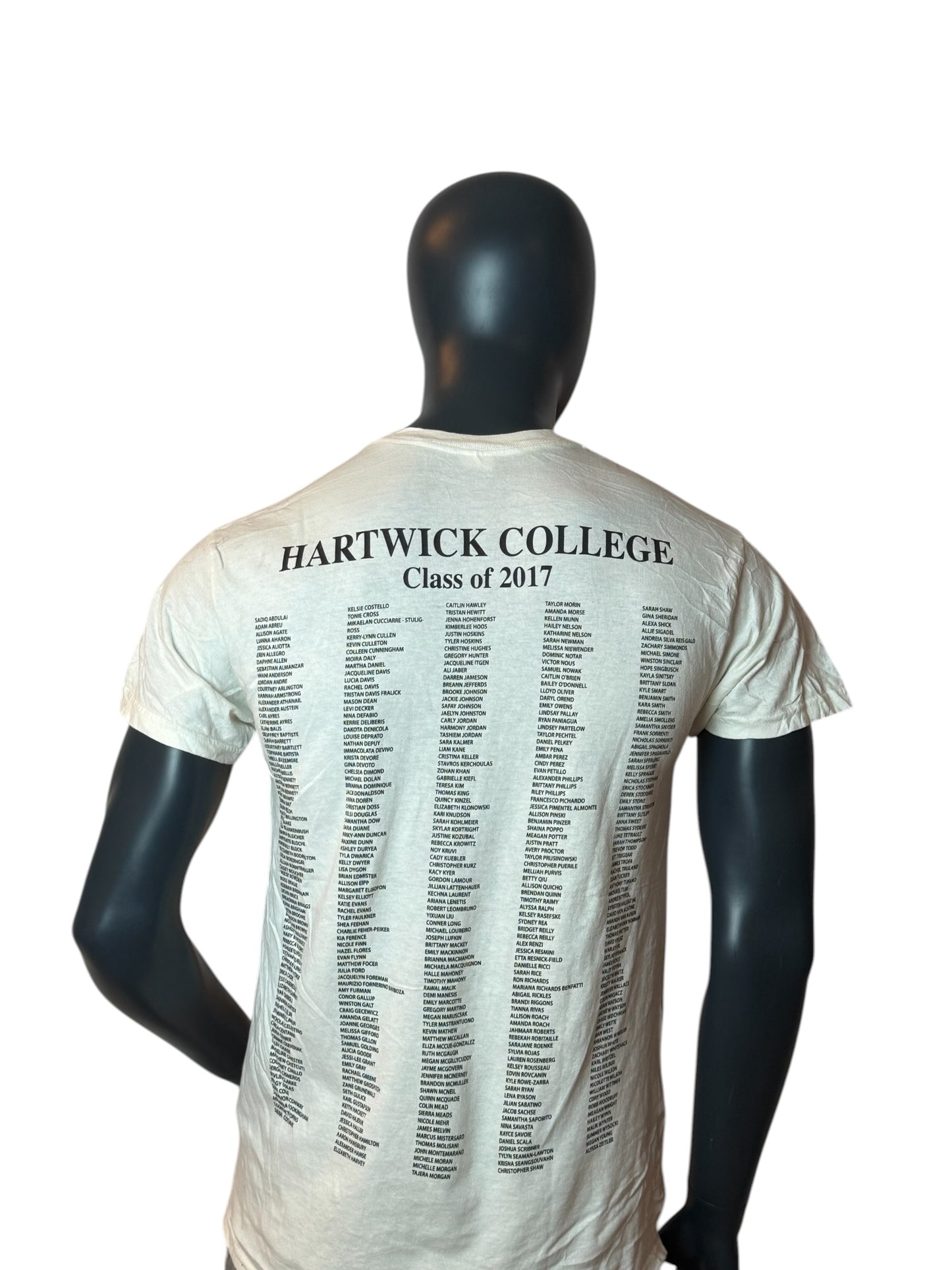 Hartwick College Class of 2017 Vintage T-Shirt White Size M
