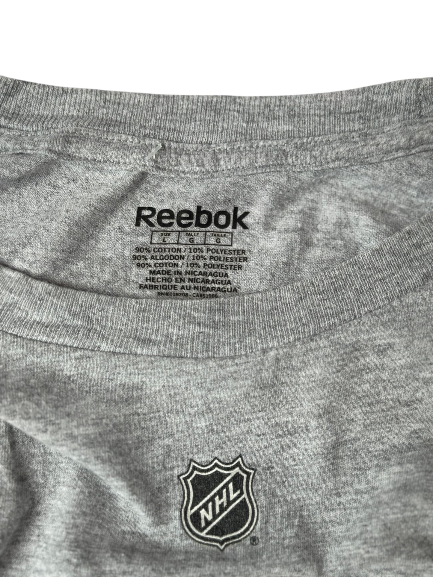 Boston Bruins Krejci 46 T Shirt Grey Retro Vintage NHL Reebok Tee Size L