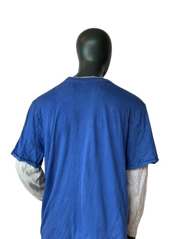 T-shirt New York Giants NFL vintage rétro superposé bleu streetwear Y2K taille XXL