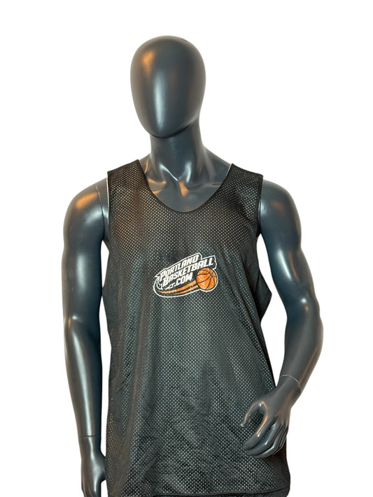 Portland Basketball Vintage Reversible Style Jersey Black and White 2in1