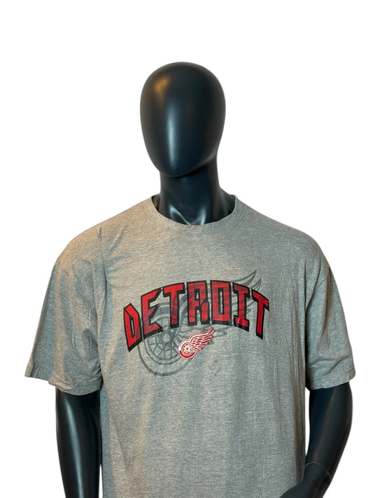 Detroit Red Wings T-Shirt Grey Retro Vintage NHL Tee