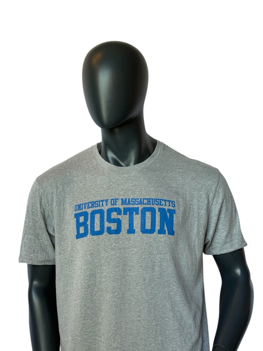 Vintage Retro UMass Boston Beacon T-Shirt Grey