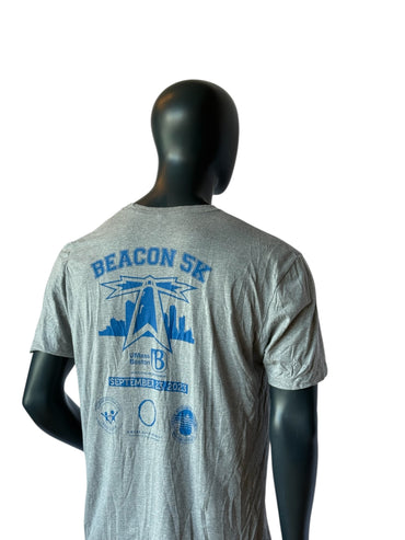 T-shirt vintage rétro UMass Boston Beacon gris taille XL