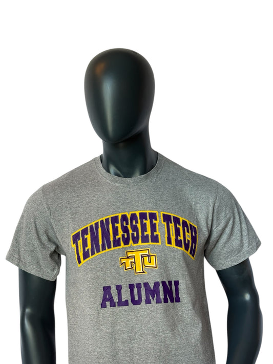 Vintage Retro Tennessee Tech Alumni T-Shirt Grey Russell Athletic