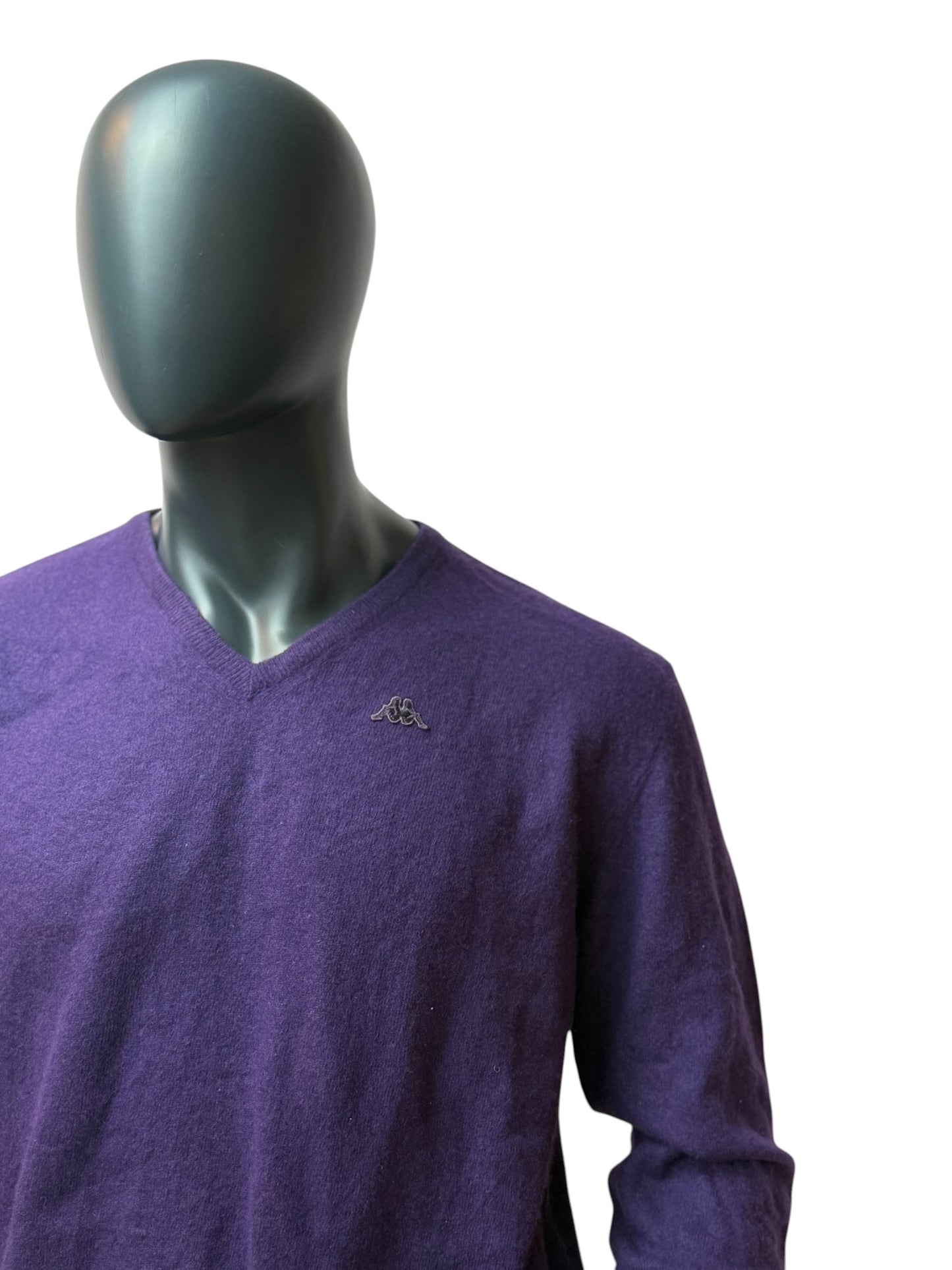 KAPPA Vintage Knit Sweater Purple V Neck Pullover – RetroPieces