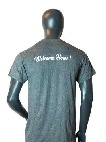T-Shirt de l'école secondaire Sedgwick Generals, Gris, motif bleu, taille M