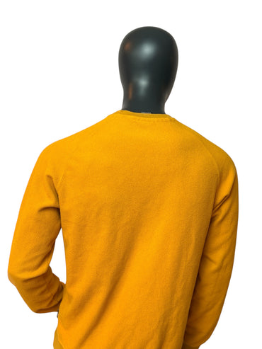Vintage Champion Polaire Col Rond Jaune Petit Logo Streetwear Taille L