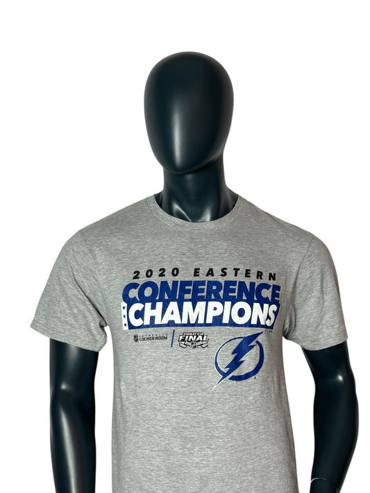 Tampa Bay Lightning 2020 Eastern Conference Champions Vintage T Shirt Grey