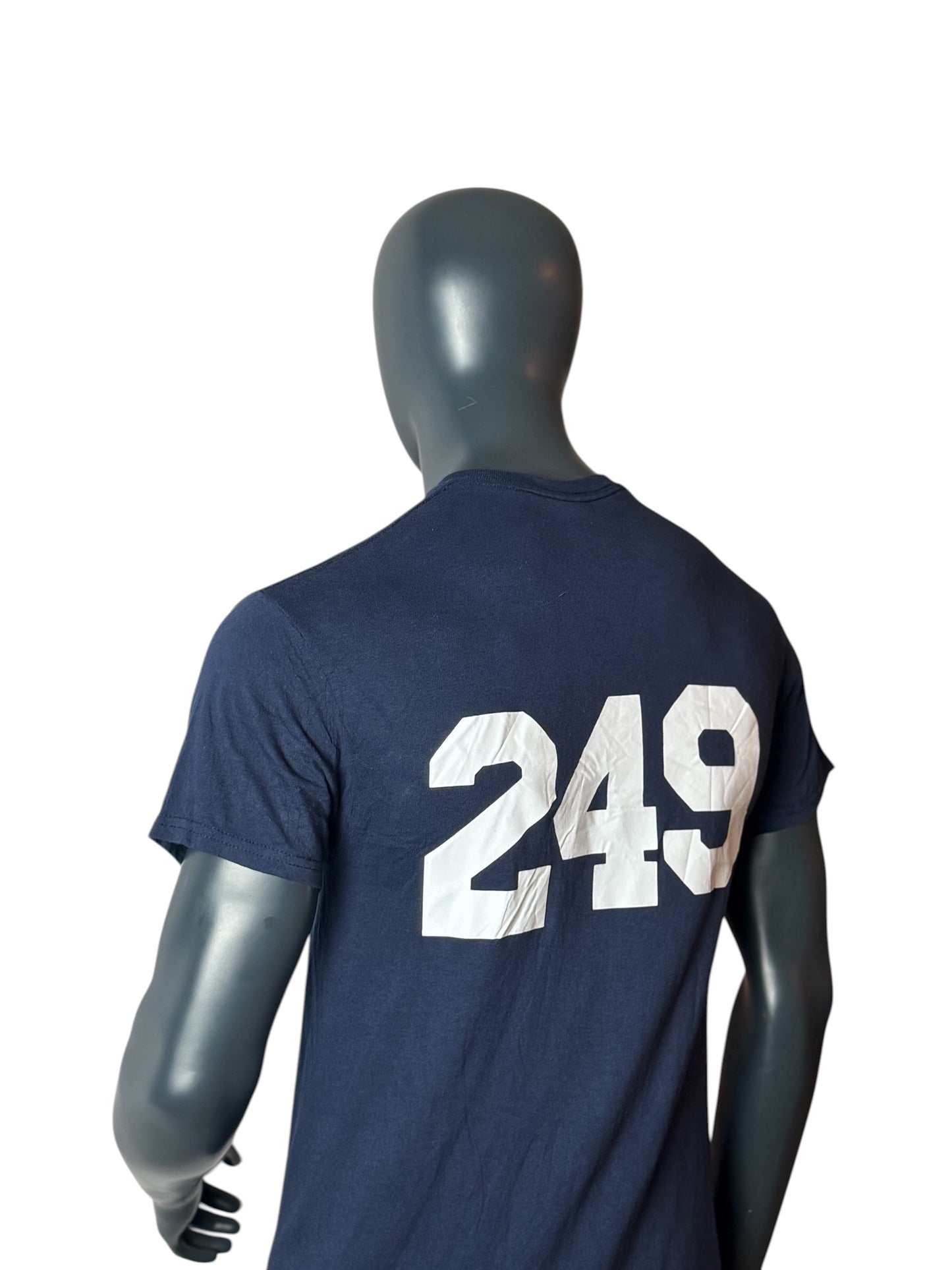 Carolina UVC T Shirt Navy College Print Backprint 249 Size M