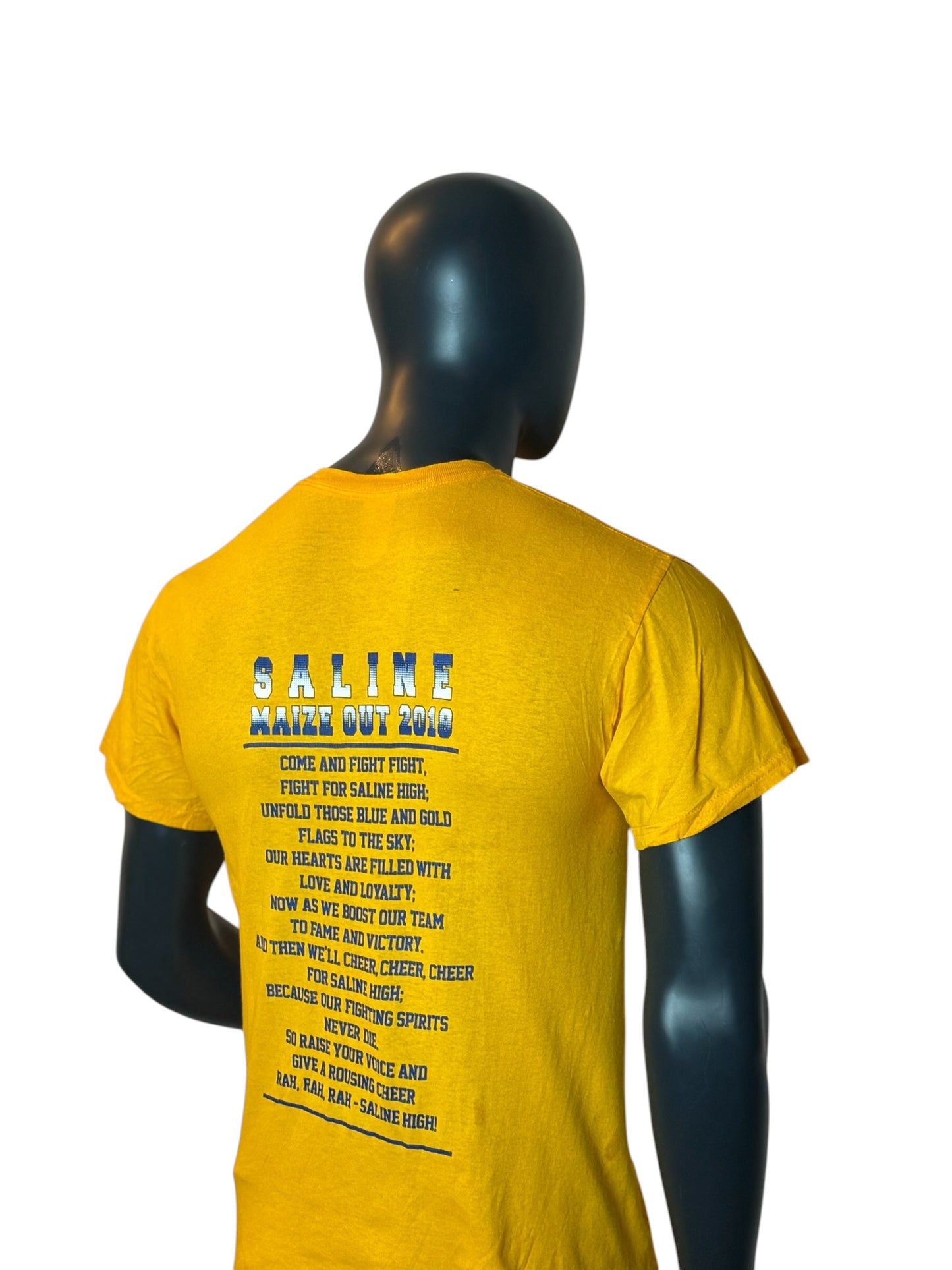 Saline Maize Out 2010 Vintage T-Shirt Yellow Size M