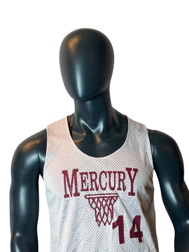 Maillot réversible en mesh Mercury Basketball rouge et blanc taille M