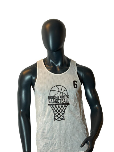 Maillot de basket-ball réversible Brushy Creek débardeur noir et blanc taille S