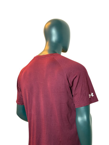T-shirt de basket-ball Fordham bordeaux Under Armour style rétro universitaire taille L
