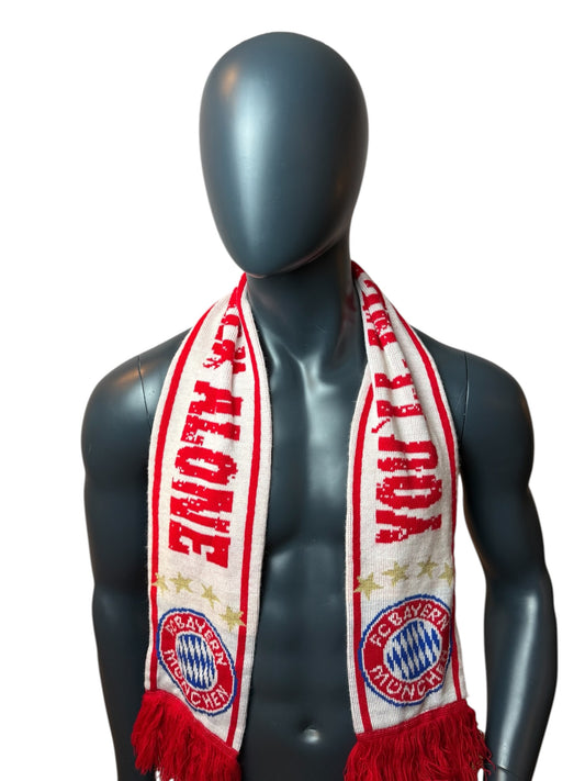 FC Bayern München Schal Vintage Red White Football Scarf Fan Streetwear