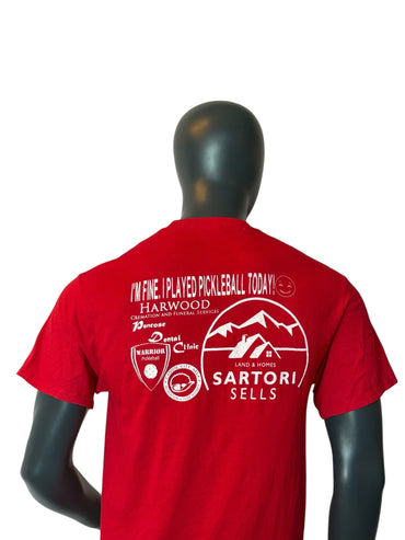 T-shirt Pickleball Cannon City Classic Rouge Rétro Vintage Sports Streetwear Taille M