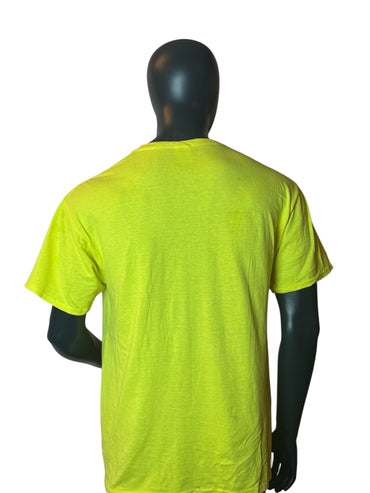 T-shirt MHS Powderpuff 2021 Vert fluo Graphique Rétro Vintage USA School Streetwear Taille L
