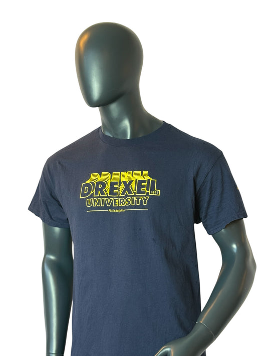 Drexel University Graphic T Shirt Navy Vintage Retro College Tee