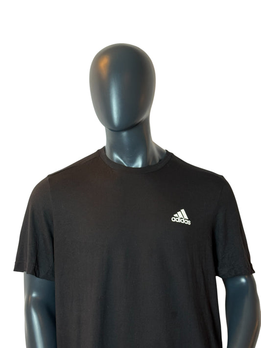 Vintage Adidas Basic T Shirt Black Small Logo Minimal Tee