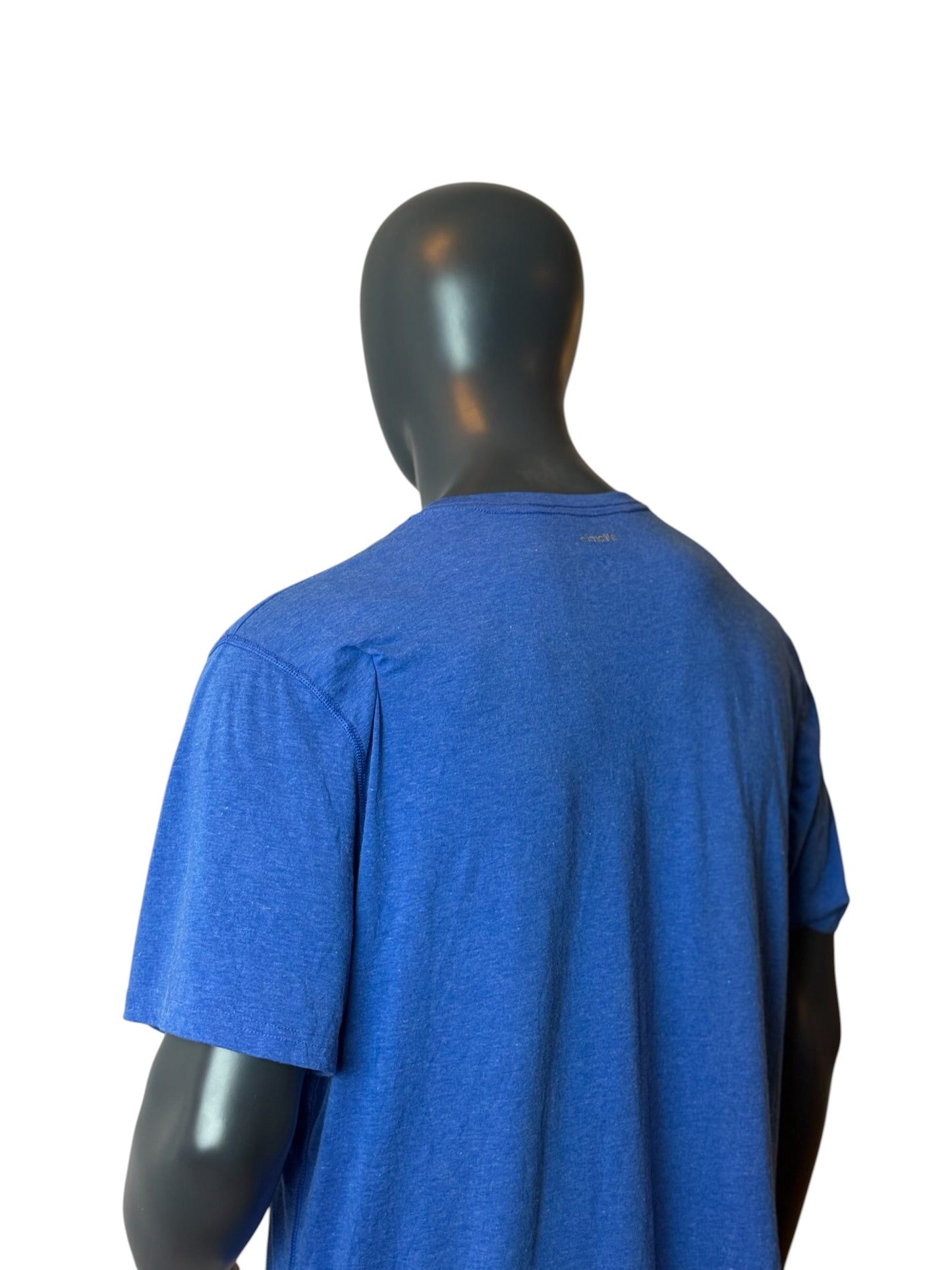 Vintage Adidas Basic T Shirt Blue Small Logo Minimal Tee Size 2XL