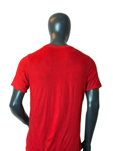 Nike Mini Swoosh T Shirt Rouge Petit Logo Basique Taille L