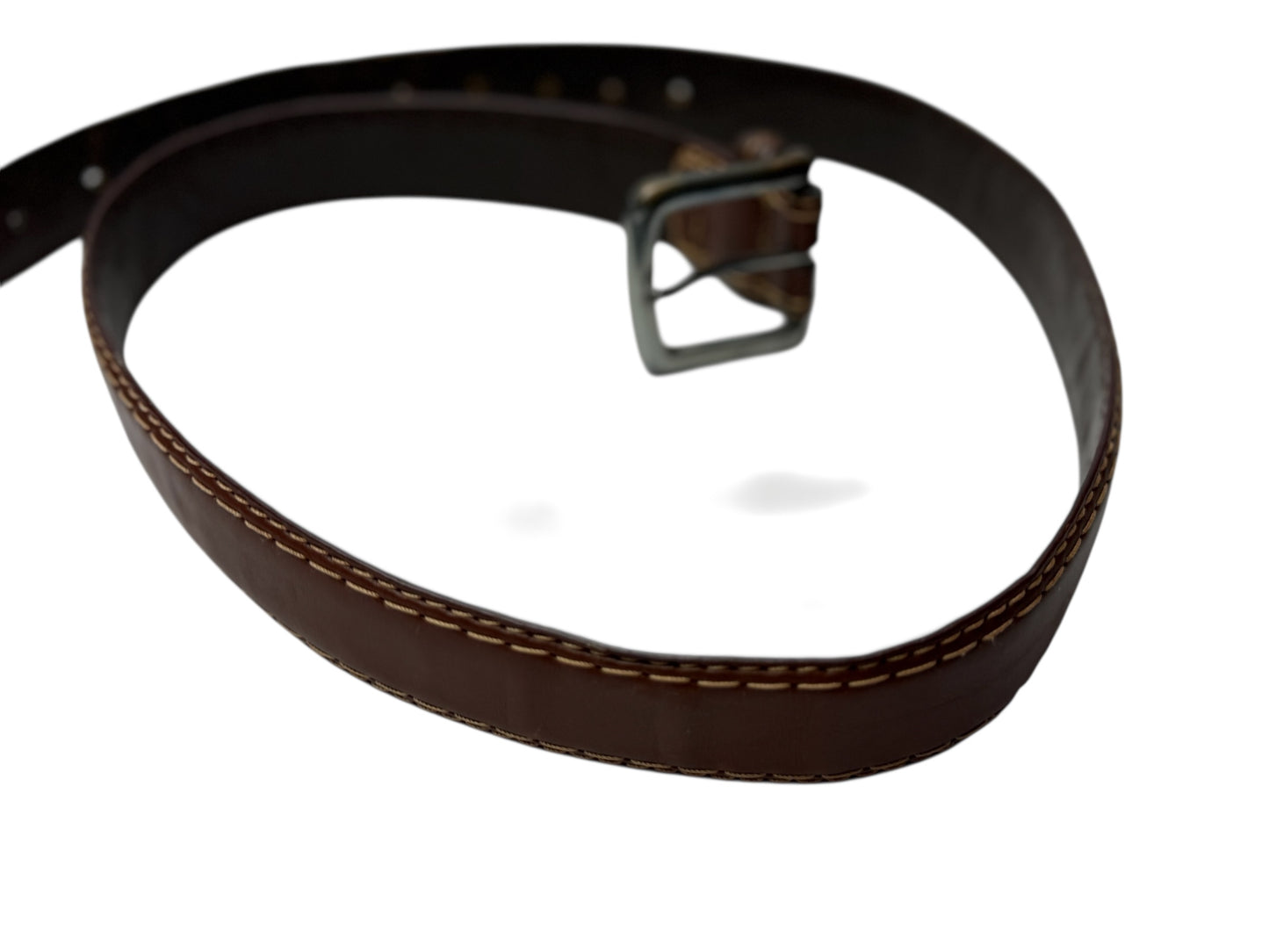 Vintage Leder Gürtel Braun – Klassischer Gürtel mit Metallschnalle