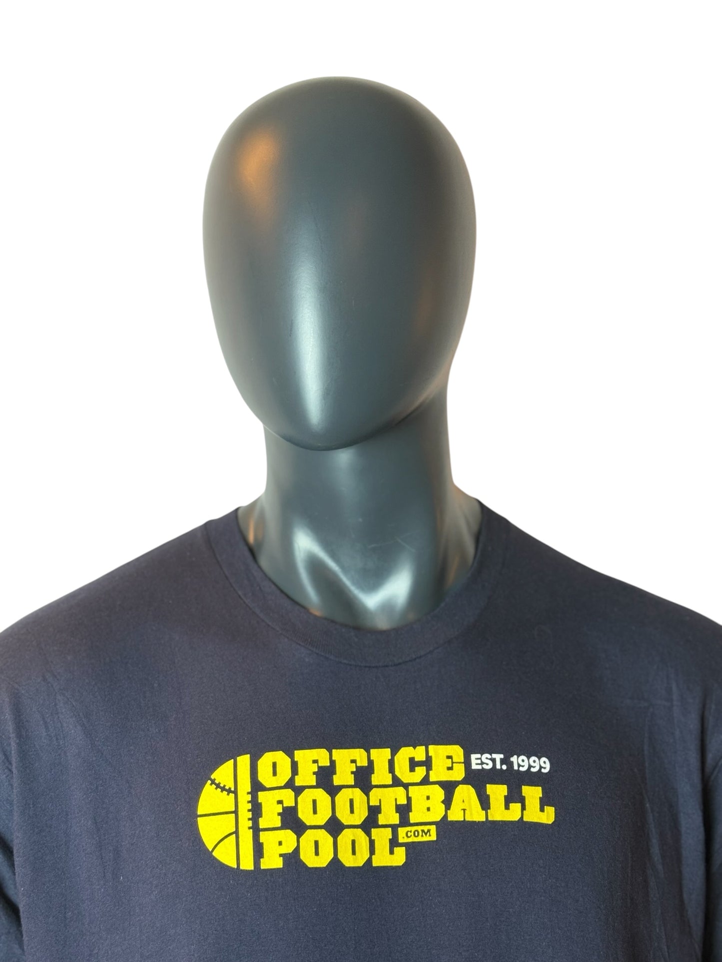 Vintage Office Football Pool Graphic T Shirt Black Yellow Logo Size L