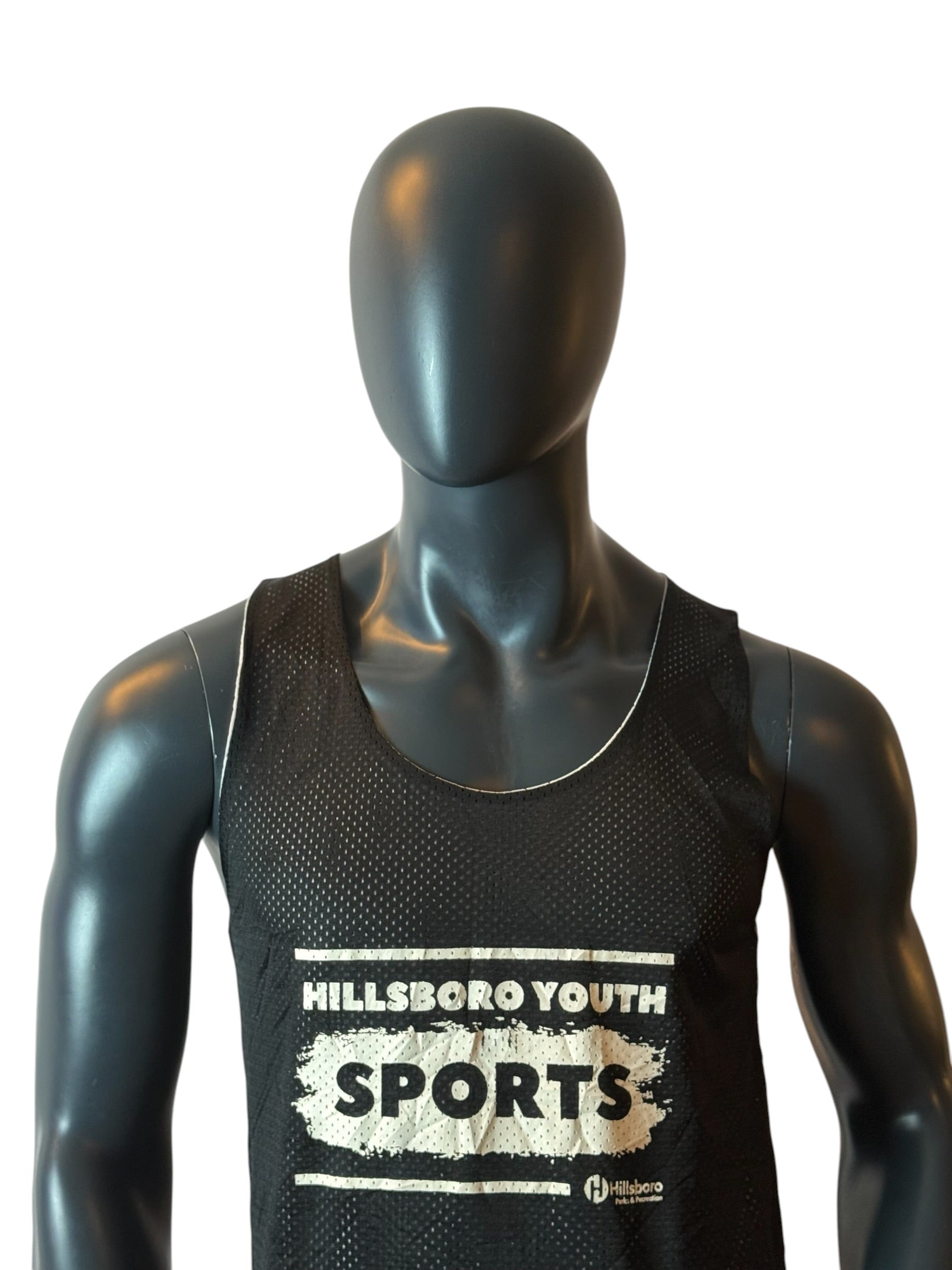 Vintage Hillsboro Youth Sports Mesh Tank Top Black #35