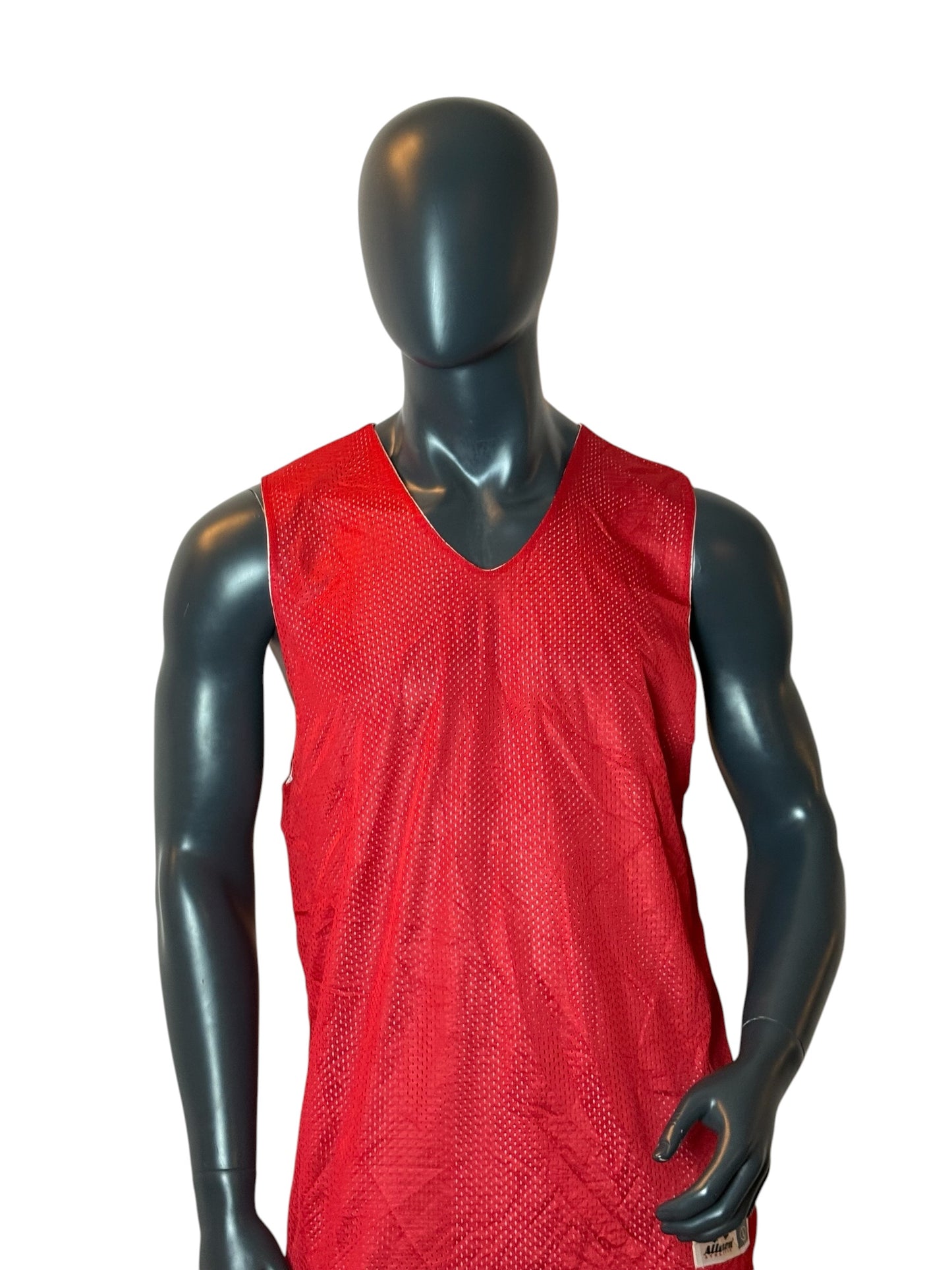 Vintage Alleson Athletic Reversible Mesh Tank Top Red Size L