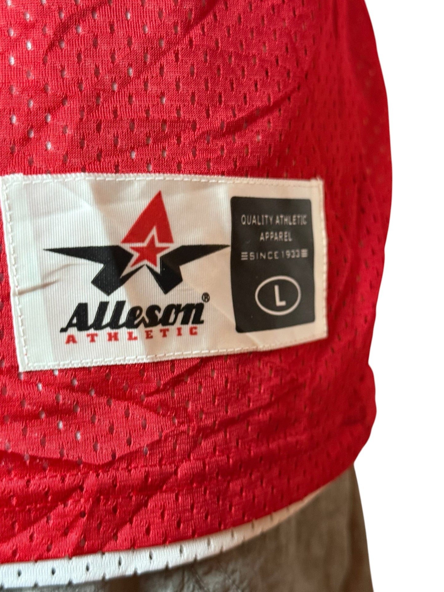 Vintage Alleson Athletic Reversible Mesh Tank Top Red Size L