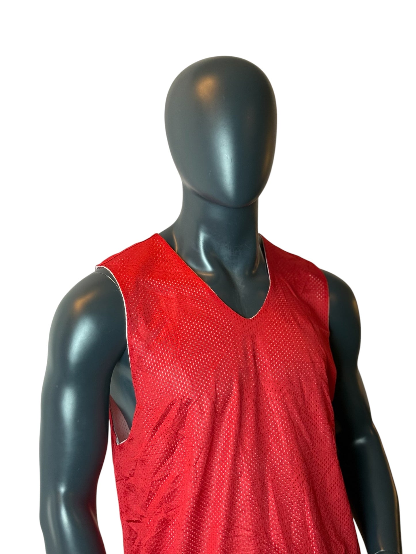 Vintage Alleson Athletic Reversible Mesh Tank Top Red Size L