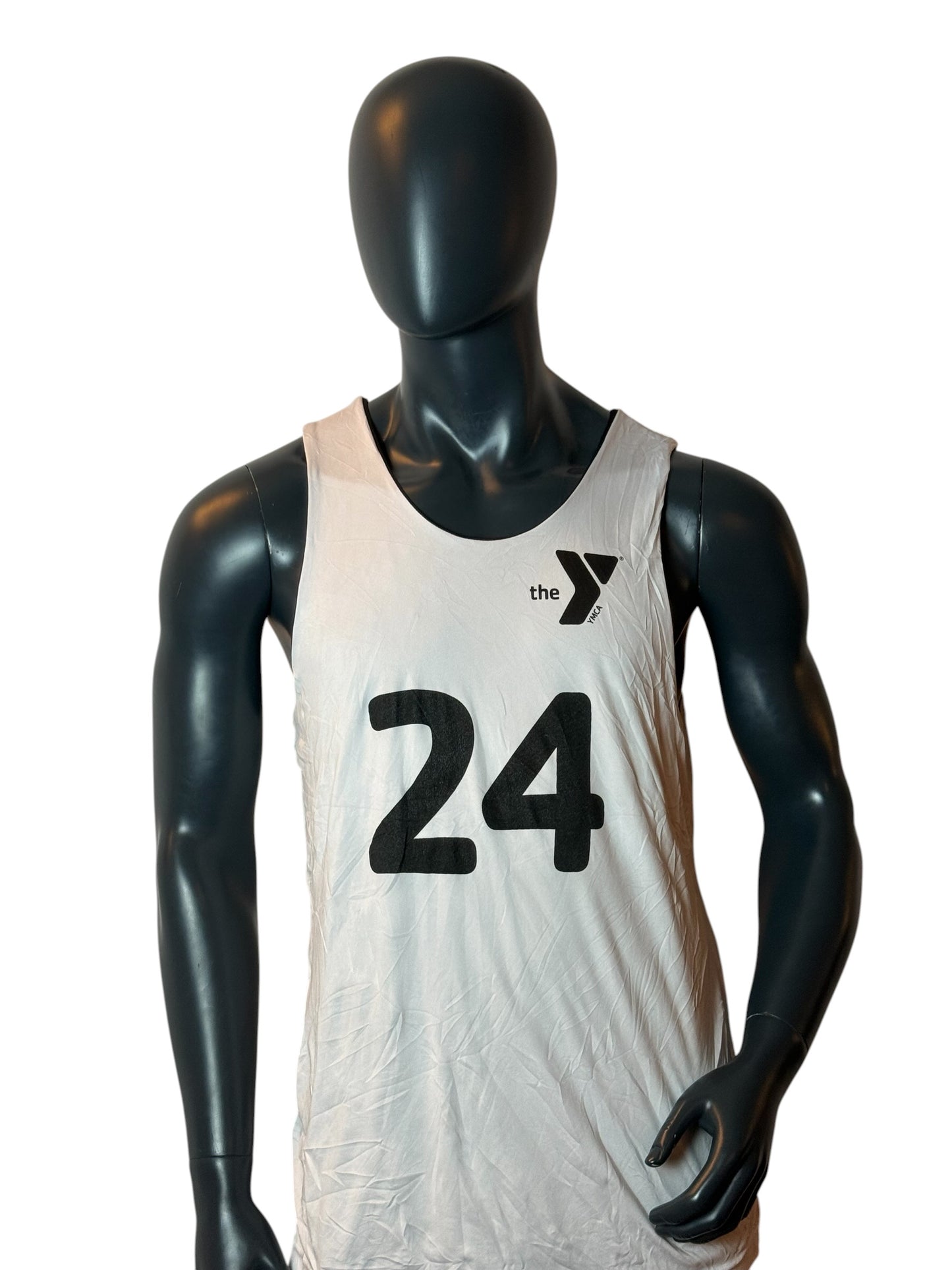 Vintage Reversible YMCA Jersey White Black Size L