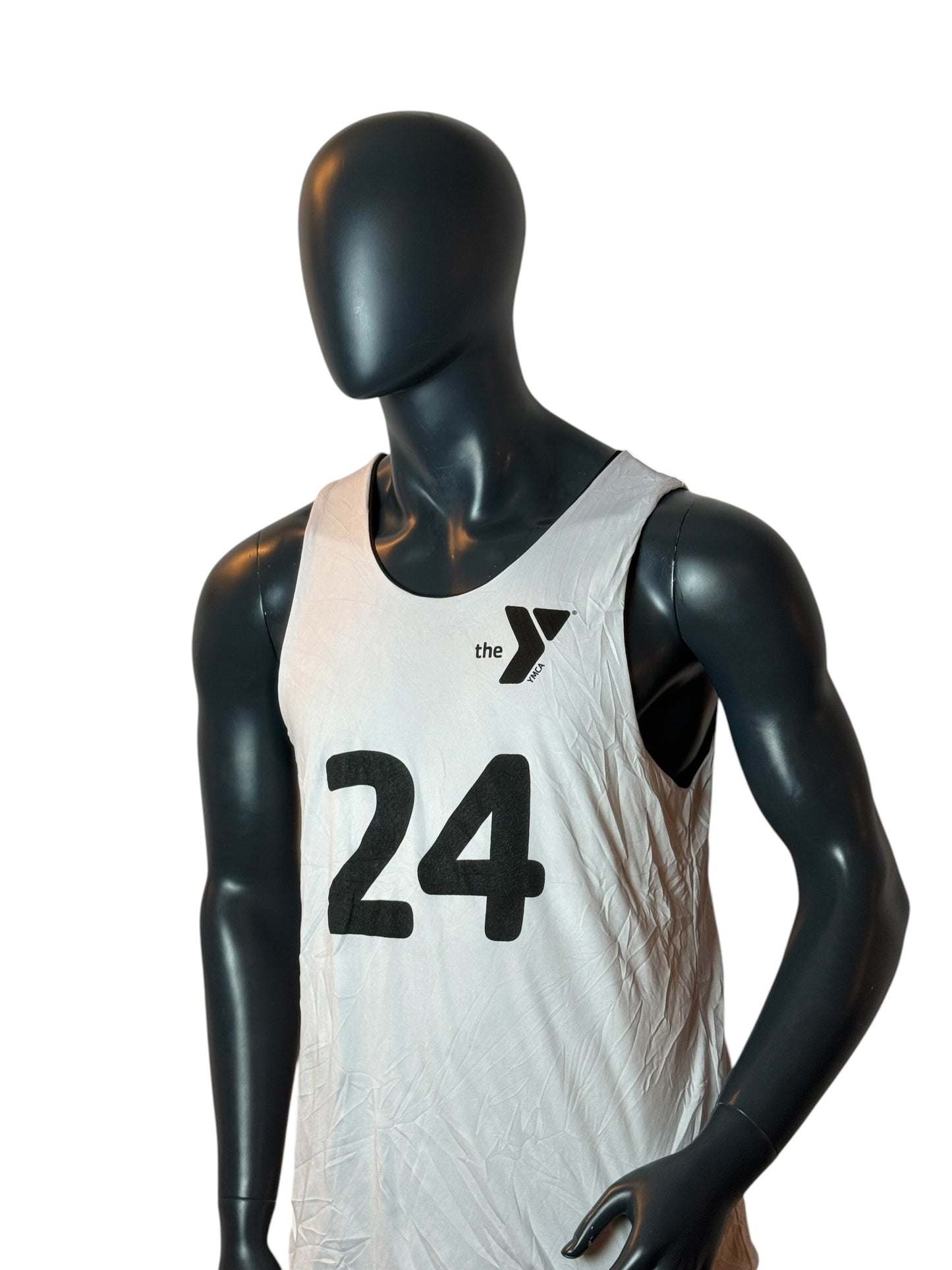 Vintage Reversible YMCA Jersey White Black Size L