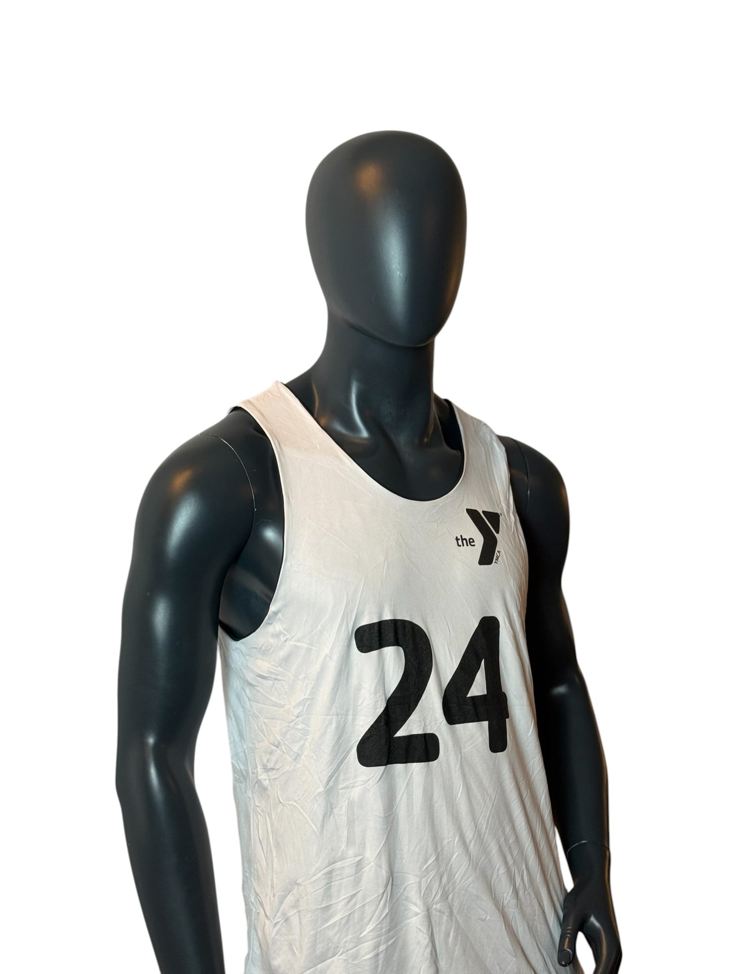 Vintage Reversible YMCA Jersey White Black Size L