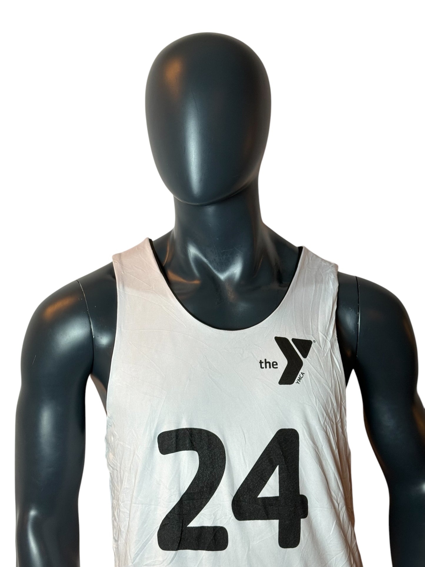Vintage Reversible YMCA Jersey White Black Size L