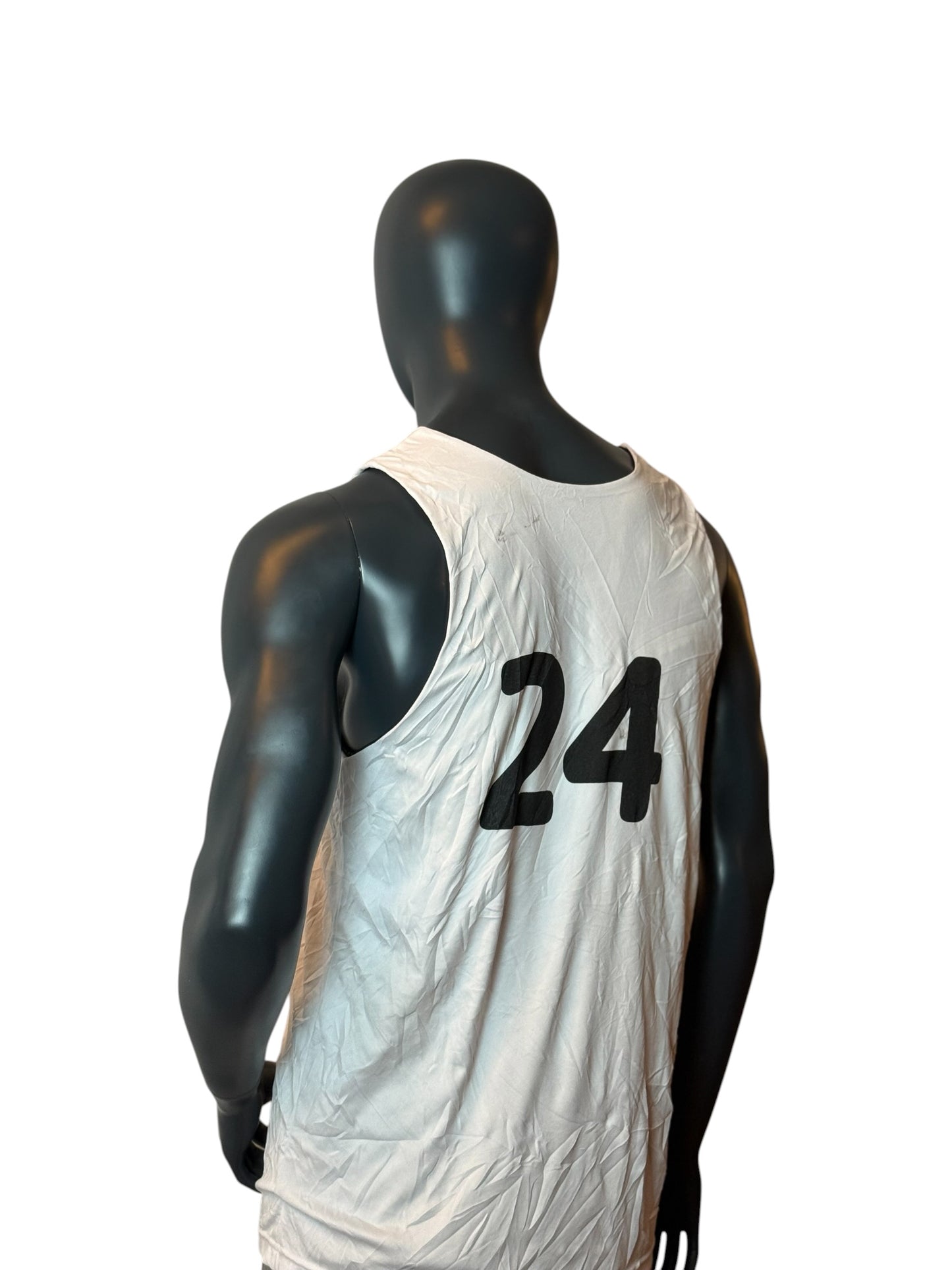 Vintage Reversible YMCA Jersey White Black Size L