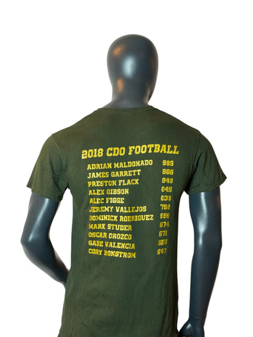 T-shirt de football Vintage Dorado vert jaune taille M
