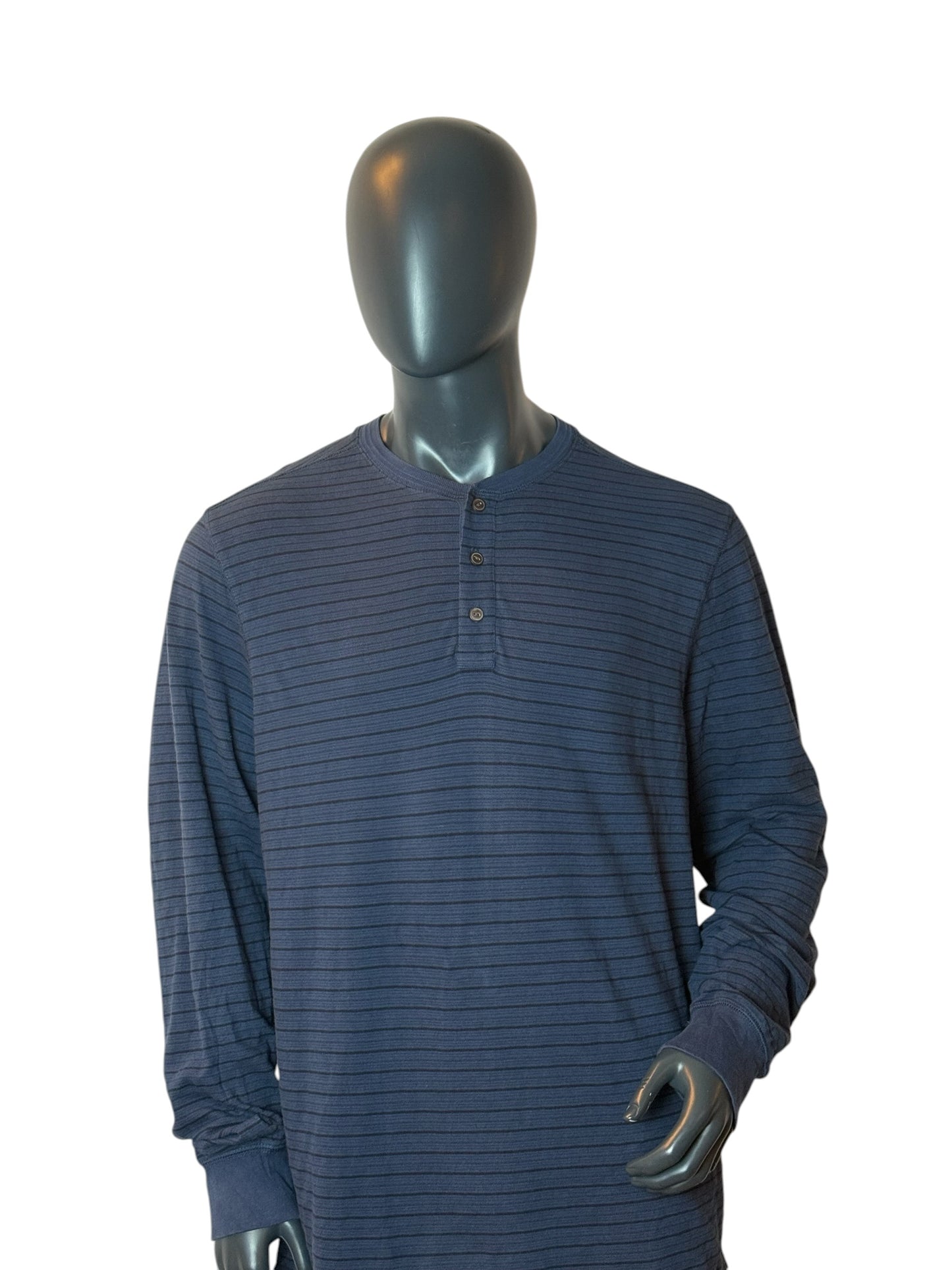 Vintage CHAPS Striped Longsleeve Henley – Size XL